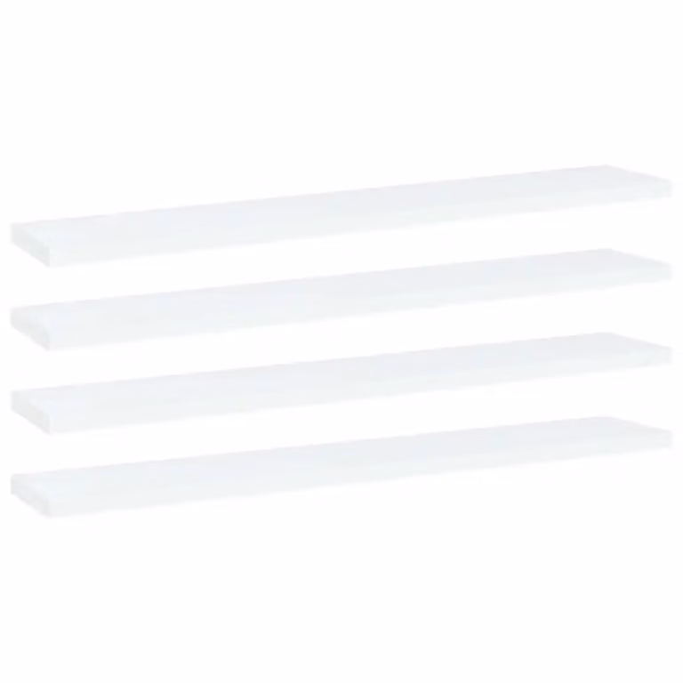 Set di 4 ripiani per libreria da parete vidaXL in legno bianco L: 60 cm, P: 10 cm, H: 1,5 cm