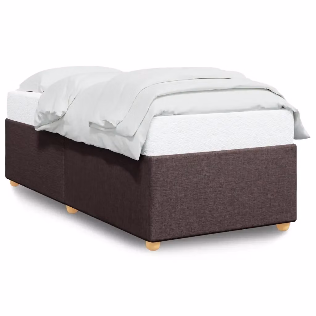 Struttura Letto Design Mania in Tessuto Marrone Scuro con Doghe in Legno L/P/H: 80 x 200 cm – 2