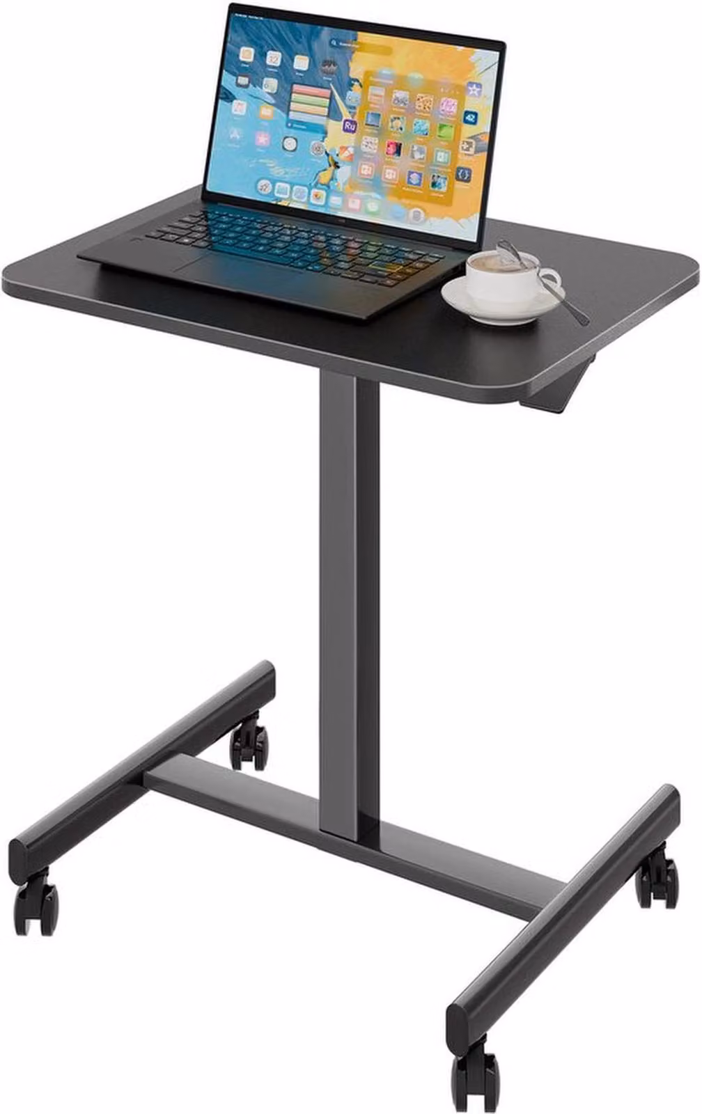 Scrivania regolabile Azomor con rotelle per lavorare in modo ergonomico in qualsiasi ambiente