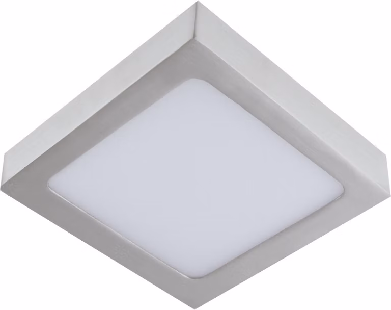 Plafond a soffitto moderno per cucina sala da pranzo cromo opaco quadrato 22,5 cm colore neutro LED 18W MARTIN Struhm