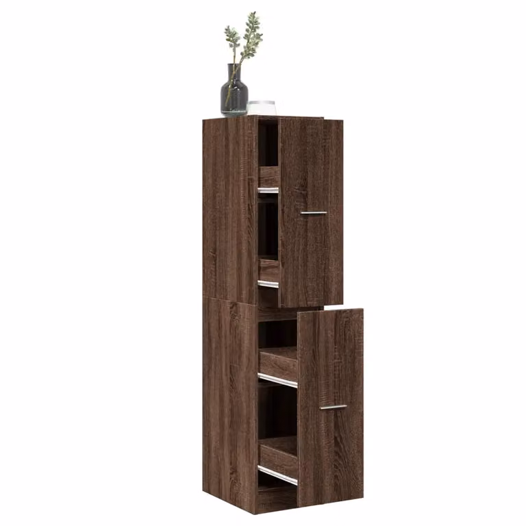 Armadietto da Farmacia a Parete vidaXL in Rovere Marrone, L/P/H: 30 x 41 x 144,5 cm