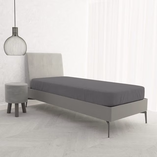 Lenzuolo singolo in cotone con angoli Max fumo Datex