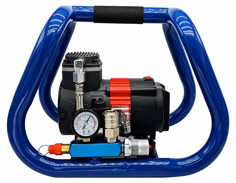Compressore d'aria portatile a batteria, 8 bar, 3 litri, silenzioso e a bassa manutenzione