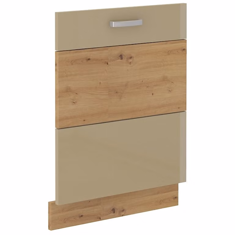 Anta per lavastoviglie da incasso ADARA - 60x72 cm, cappuccino/rovere artigianale