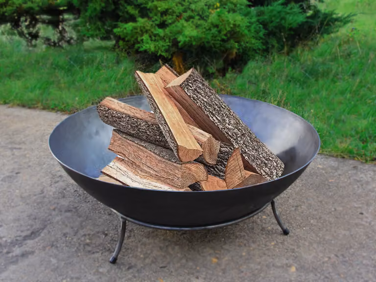 Köhko braciere Marbela-XL 55×55×23 cm in acciaio con 3 piedi, ideale per barbecue, giardino, campeggio e serate all’aperto