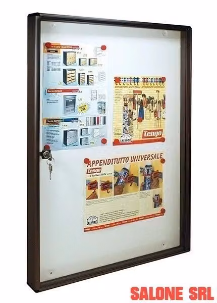 Bacheca porta avvisi magnetica Trimec colore ghisa per condominio H: 73 cm, L: 55 cm, P: 5 cm – 2