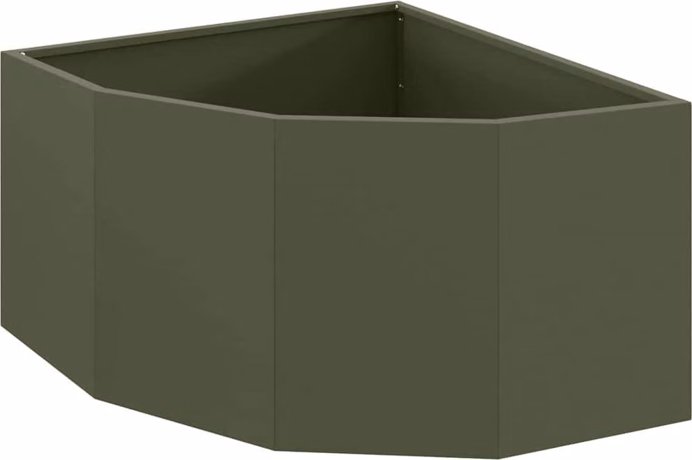 Vaso d'angolo Oliver verde 60 x 60 x 35 cm Acciaio