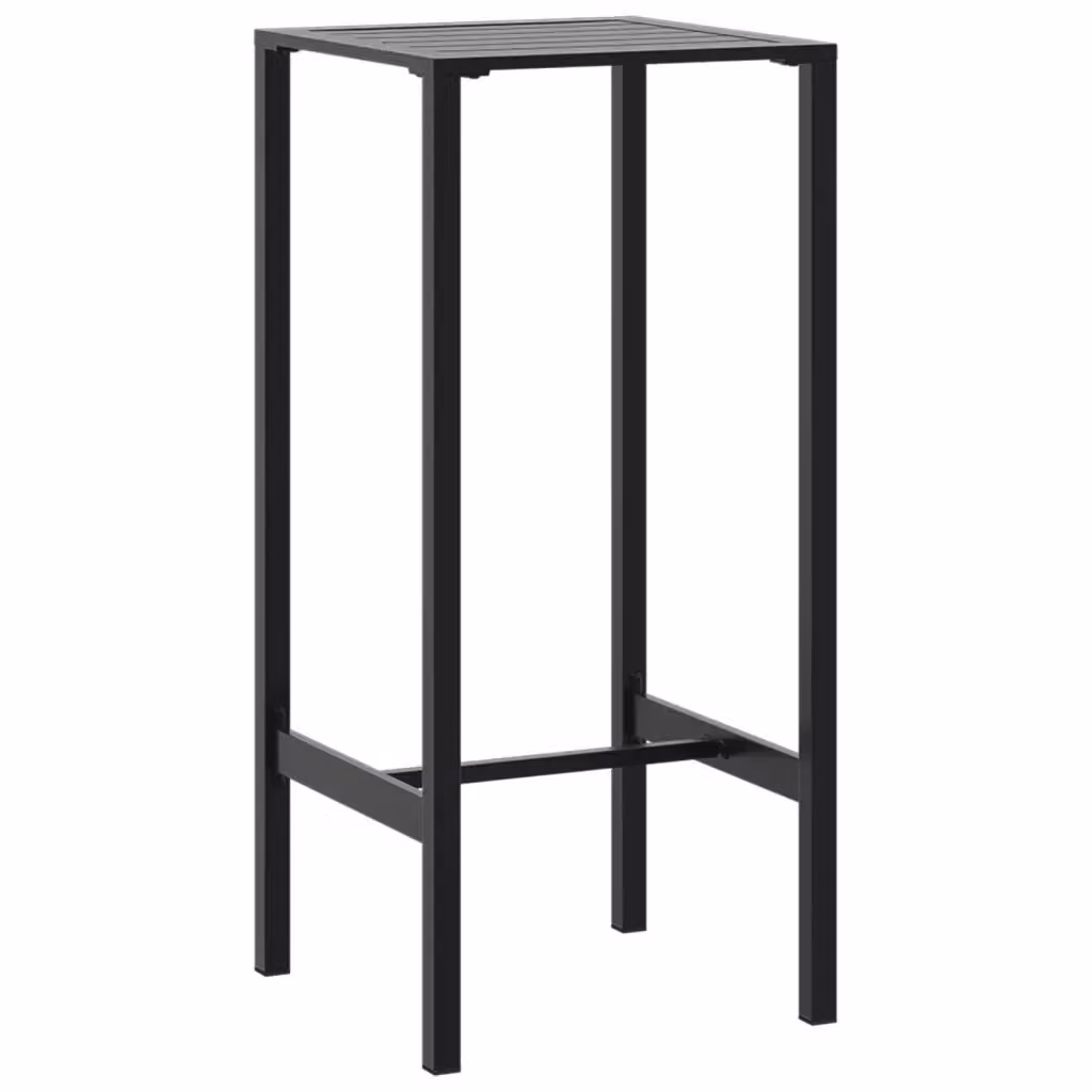 Tavolo da bar moderno vidaXL in acciaio verniciato nero opaco L/P/H: 50 x 50 x 110 cm – 2