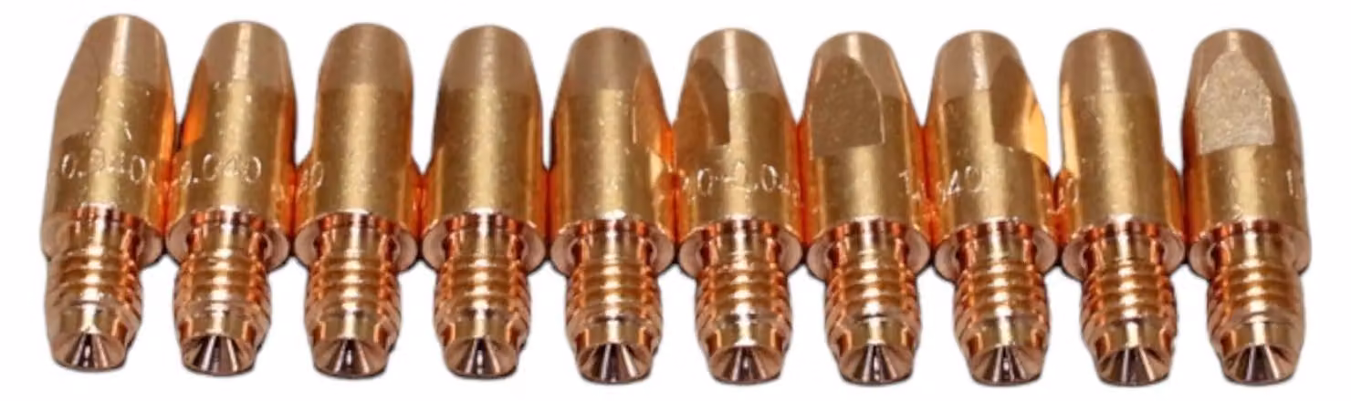 Ugelli di contatto per saldatura MIG/MAG, confezione da 10 pezzi, diametro 0,8 mm - 1,2 mm, filettatura M8x30