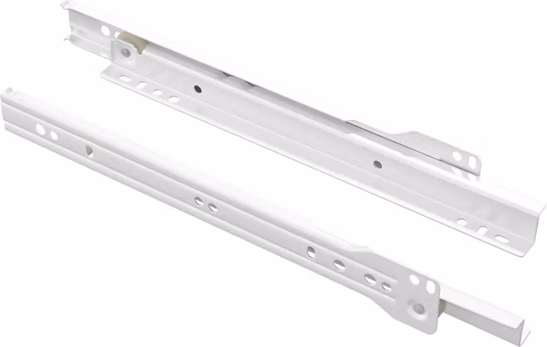 Scorrevole per cassetti 2 pcs Bianco 250 mm Acciaio