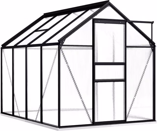 Serra tenda riparo pianta fiore verdura con telaio di base in alluminio 4,75 m² antracite 02_0044510