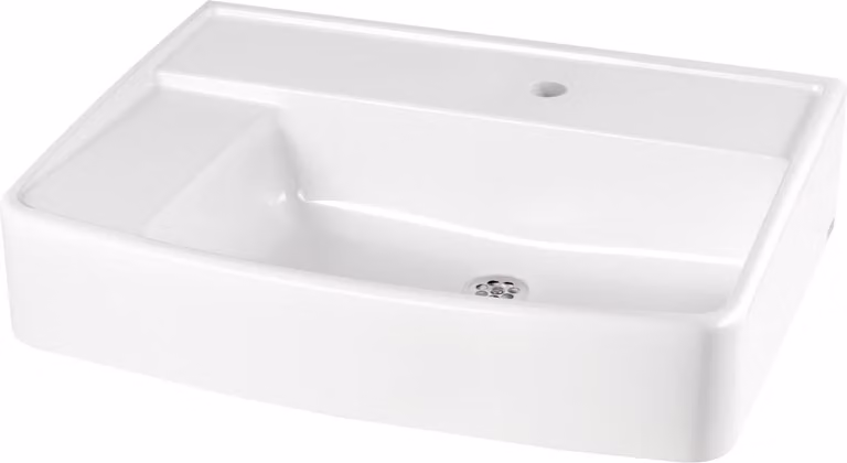 KWC AR lavabo da camera, SIRIUS, MIRANIT, 600x150x450 mm, senza foro per rubinetto