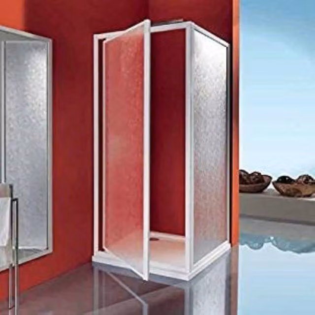 Box Doccia Ciao Samo con Porta Battente e Telaio Bianco e Pannelli in Polistirene