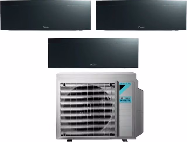 Condizionatore Daikin Bluevolution Trial Split Inverter Serie Emura Black III 7+7+7 con Wi-Fi Integrato Colore Nero