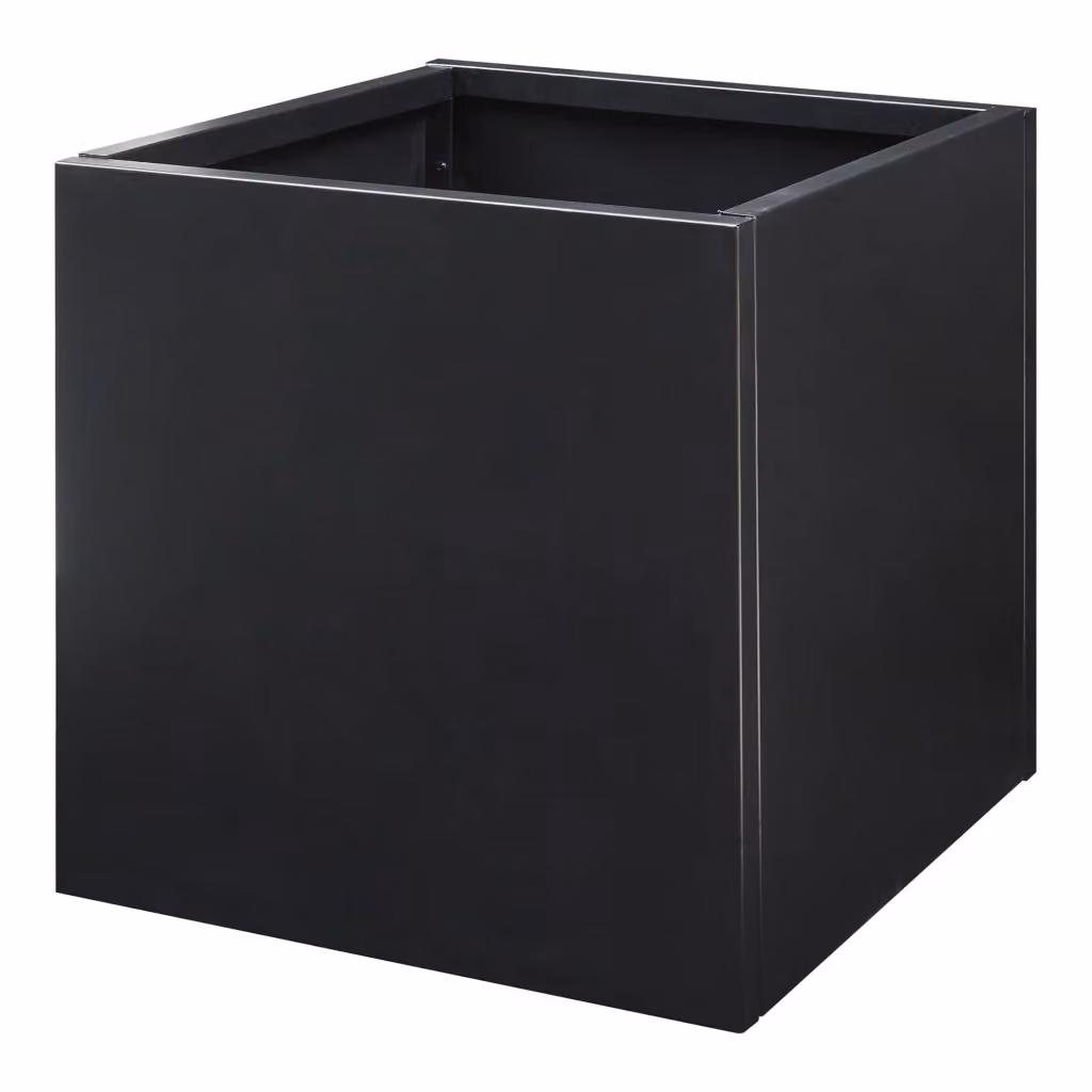 Fioriera Vaargel casa.pro in acciaio zincato nera, L/P/H: 60 x 60 x 60 cm – 2