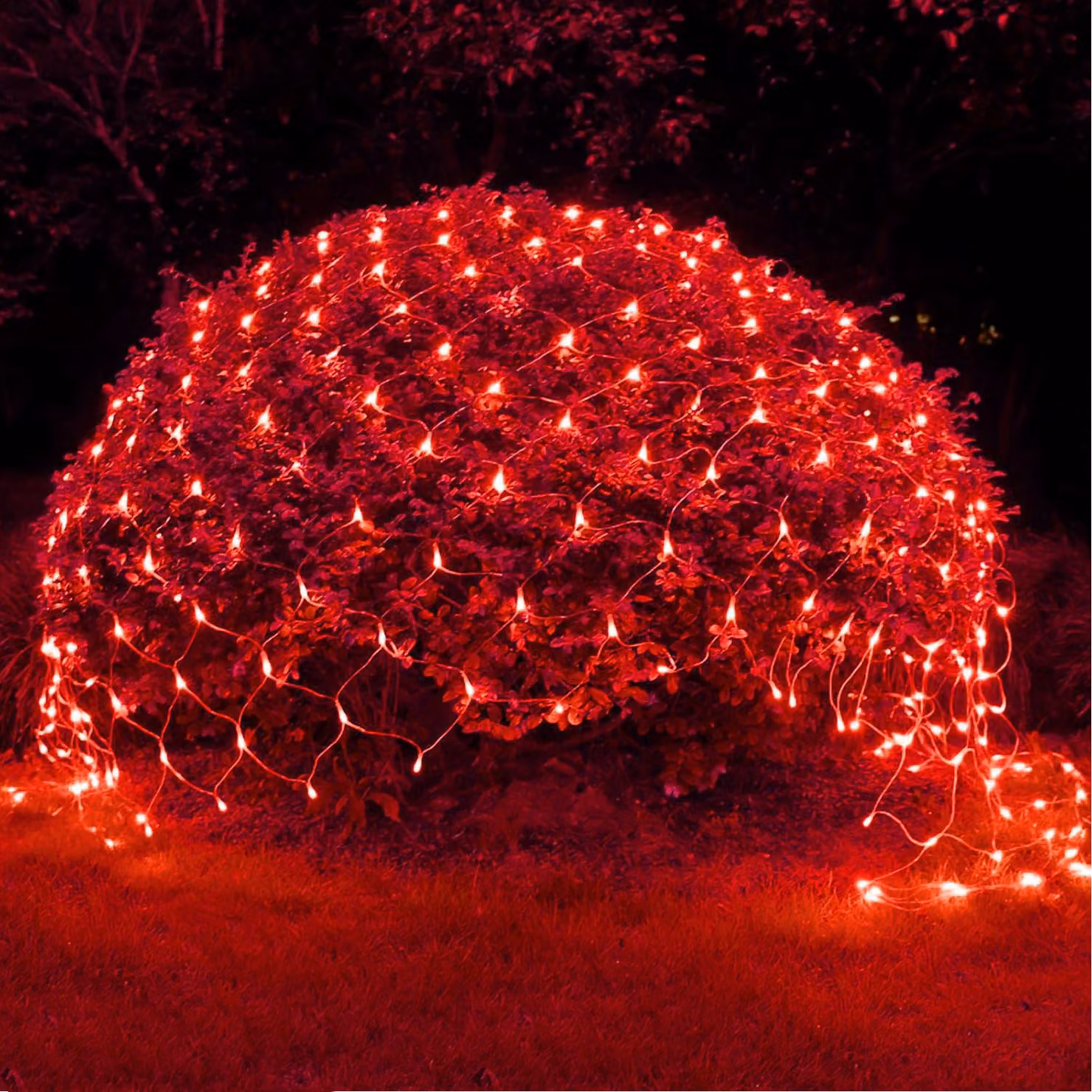 3X2M 200LED luce rete esterna interna tenda luminosa decorazione natalizia 8 modi luci fata per cespugli giardino balcone luci di Natale rosso