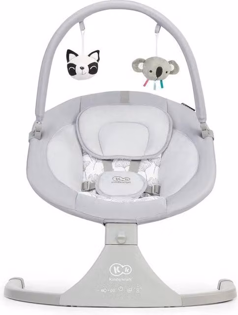 Seggiolone Elettrico - Sedia Vibrante Automatica per Bambini - Seggiolone per Bambini - Grigio