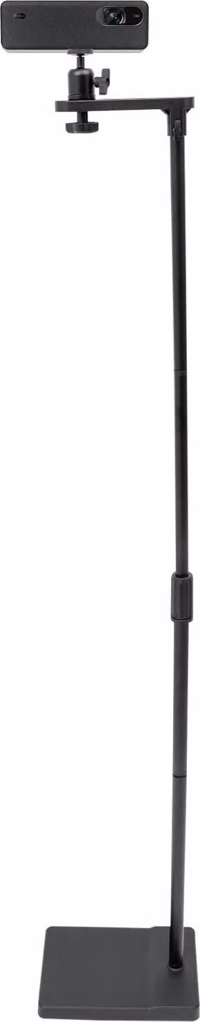 Supporto da pavimento per proiettore - Base regolabile in altezza - Altezza 122-154 cm - Rotazione 360° - Inclinazione 90° - Carico massimo 4 kg - Nero