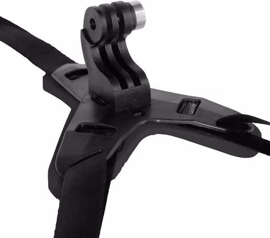 Support posteriore per action camera – Nero, sistema di fissaggio sicuro e resistente per GoPro Hero 8, 7, 6, 5 e Yi/Cam