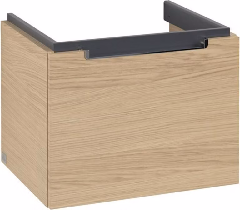 Villeroy & Boch Subway 2.0 meuble sous lavabo, 1 tiroir, lavabo au centre, 537x420x423mm, A68610VJ, A68610VJ