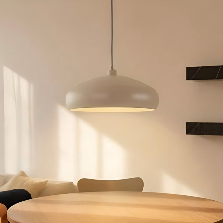 Lampada a sospensione Elover Lindby, dimmerabile, Crema / Ambra, Soggiorno / Sala da pranzo, Metallo, Moderno, Lampada a sospensione