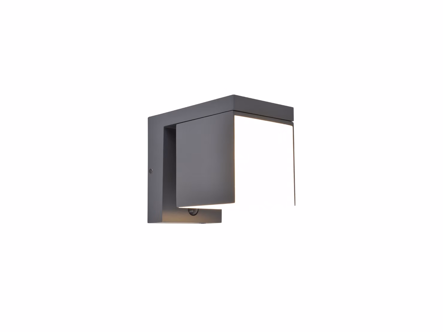 Lampada da parete per esterni LED ibrido solare o integrato nella rete 9,5W PRIMA Lutec
