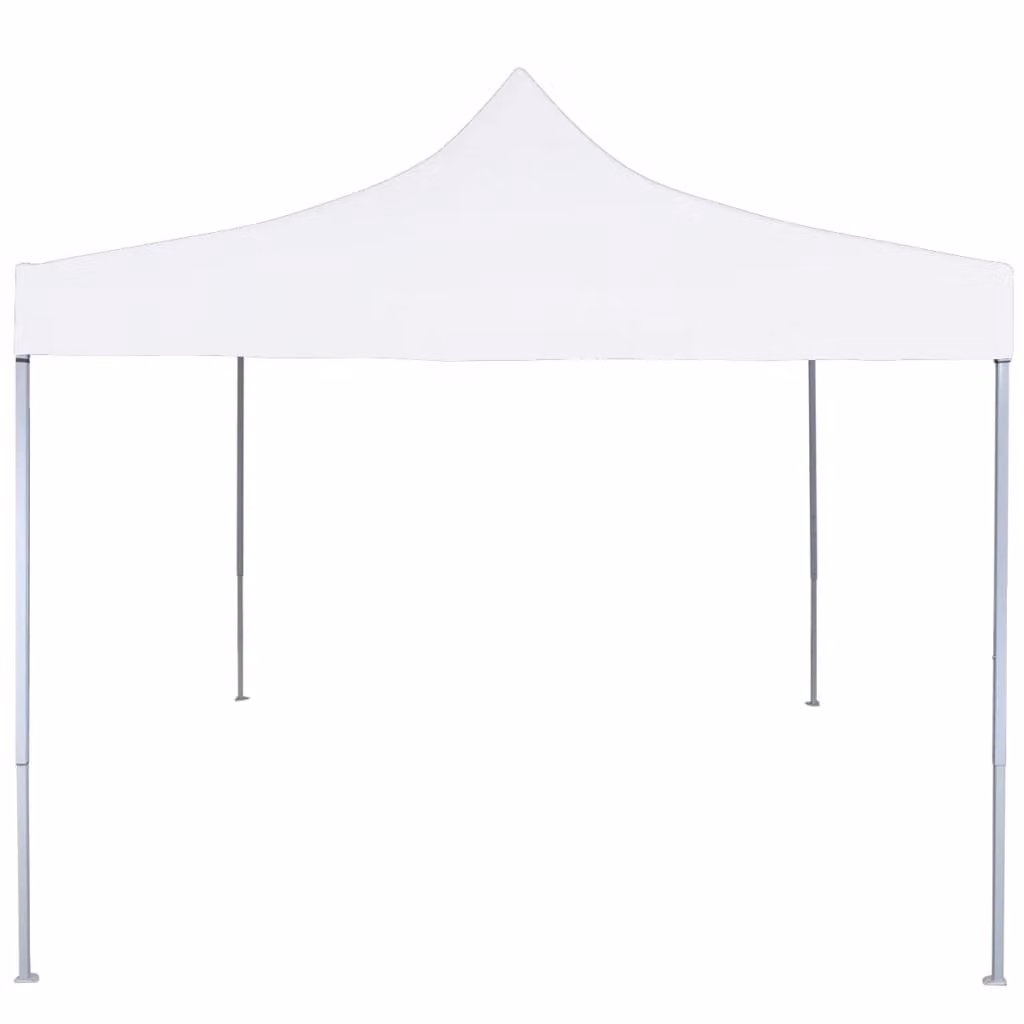 Gazebo Professionale Pieghevole 3x3m Acciaio Bianco