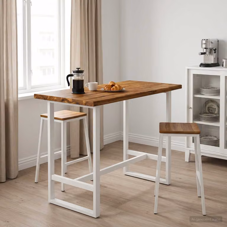 Piano del tavolo rettangolare in legno di acacia vidaXL, colore marrone, L 160 cm x P 50 cm x H 3 cm