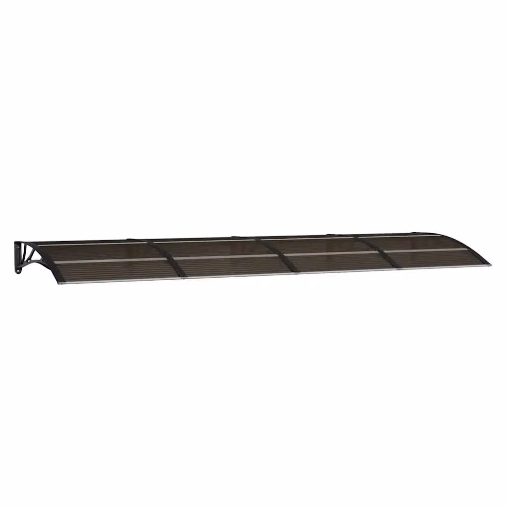 Pensilina per porta vidaXL in policarbonato nera L: 350 cm, P: 100 cm – 2