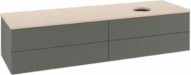 Mobile V&B con struttura frontale Antao 160x50cm, WBP botti., lea gre. m Lac
