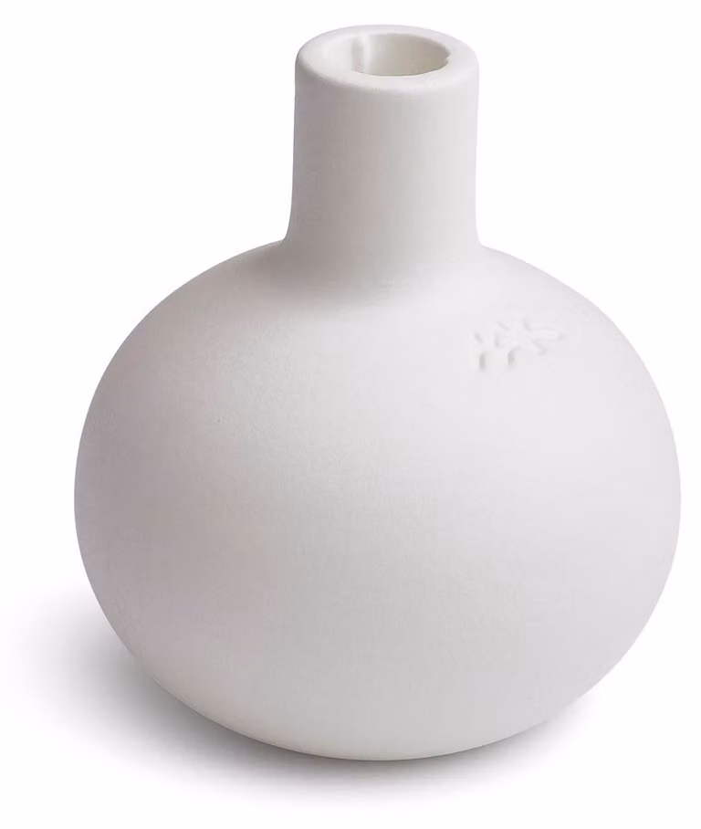 Candeliere, altezza 13,5 cm, bianco, diametro 12 cm, in Vetroceramica