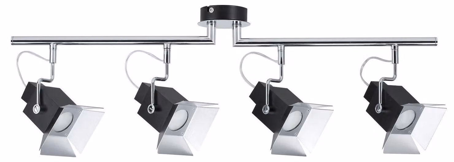 Paulmann Faretti Cinema a barra max. 4x50W GU10 Nero opaco 230V Metallo