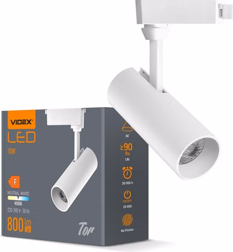 Illuminazione a binario LED VIDEX TOR 10W BIANCO
