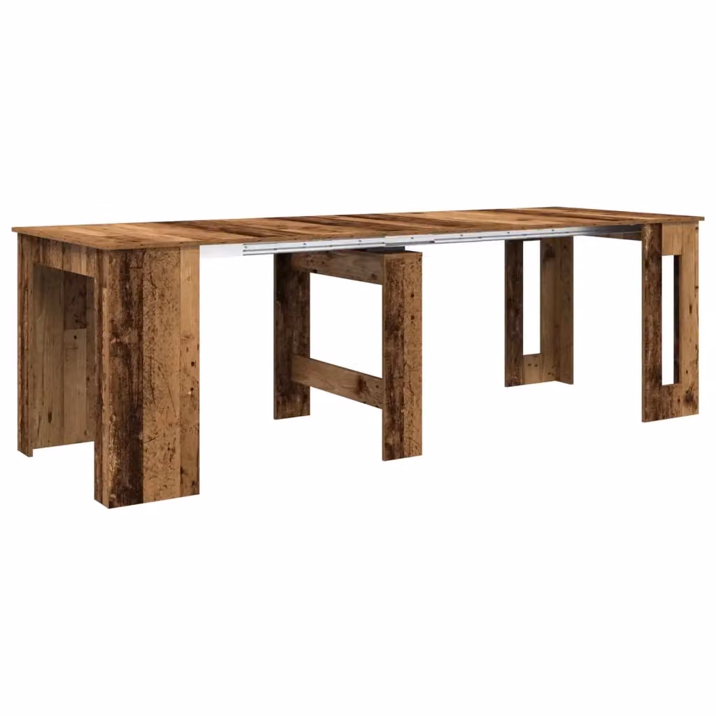 Tavolo da pranzo rettangolare estensibile vidaXL in legno composito marrone opaco L: 240 cm, P: 85 cm, H: 75 cm – 2
