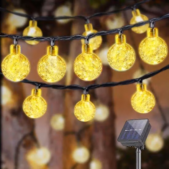 Azomor Catena luminosa a energia solare con 40 LED per un'illuminazione d'atmosfera all'aperto