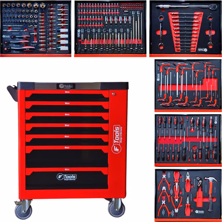 Toolcar F-Tools Red XXL carrello da officina Carrello porta attrezzi