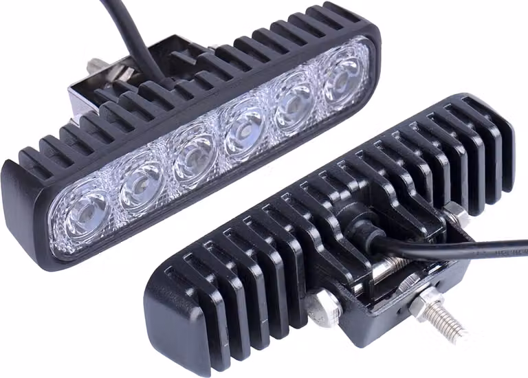 Greenmigo 2pcs 18W LED luce di lavoro bianco 12V 24V riflettore lavoro luce bar faro lavoro luce offroad lavoro lampada
