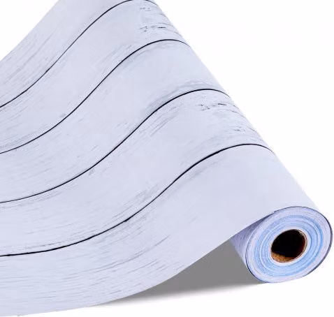 VEVOR Carta da Parati Adesiva in Vinile Impermeabile Effetto Legno Bianco, Rotolo per Pareti di Camere da Letto, Cucine e Uffici