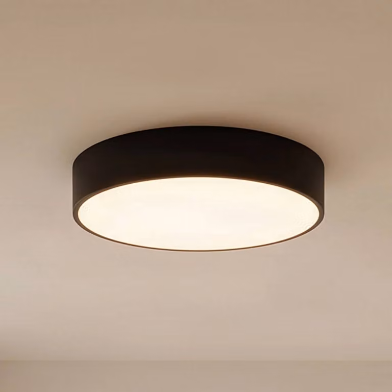 Plafoniera con sensore di movimento Cleo 400 TEMAR LIGHTING, Nero, Soggiorno / Sala da pranzo, Metallo, Moderno, Plafoniera