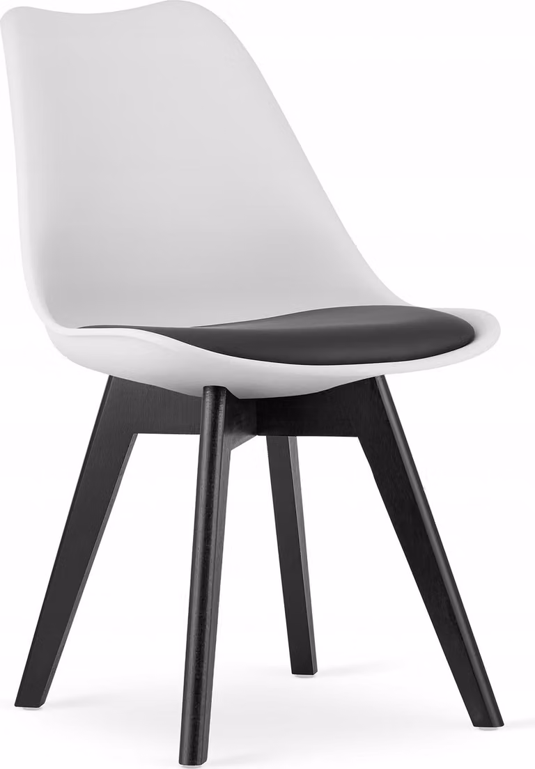 Sedia da sala da pranzo Sedia da cucina Sedia da soggiorno Sedia da pranzo 49x52x82 cm; bianco-nero