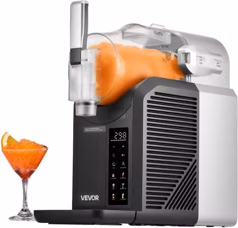 VEVOR Mini Macchina per Slush e Bevande Ghiacciate da Casa, Colore Bianco, Capienza 2 l