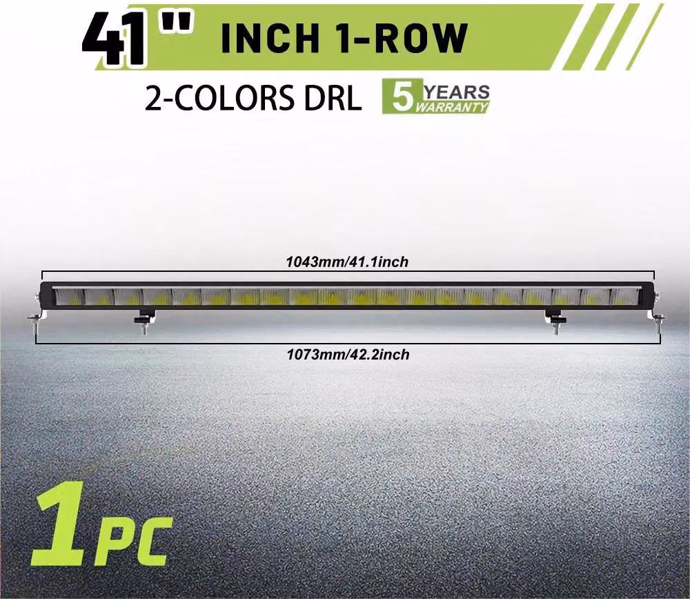 Barra luminosa a LED, design a fascio combinato, protezione superiore a IP68, 42 pollici con DRL