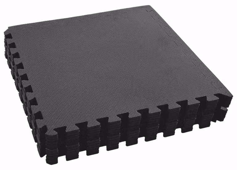 Tappetino per piscina 12 pcs Nero 4,32 ㎡ Schiuma EVA