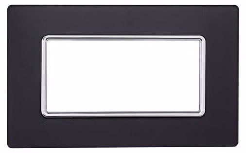 Placca compatibile Bticino Matix 4 moduli vetro colore bronzo scuro