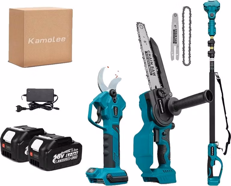 Tagliabordi elettrici, motore brushless, design senza fili, 2 batterie da 5,0 Ah, spina europea da 220V-240V