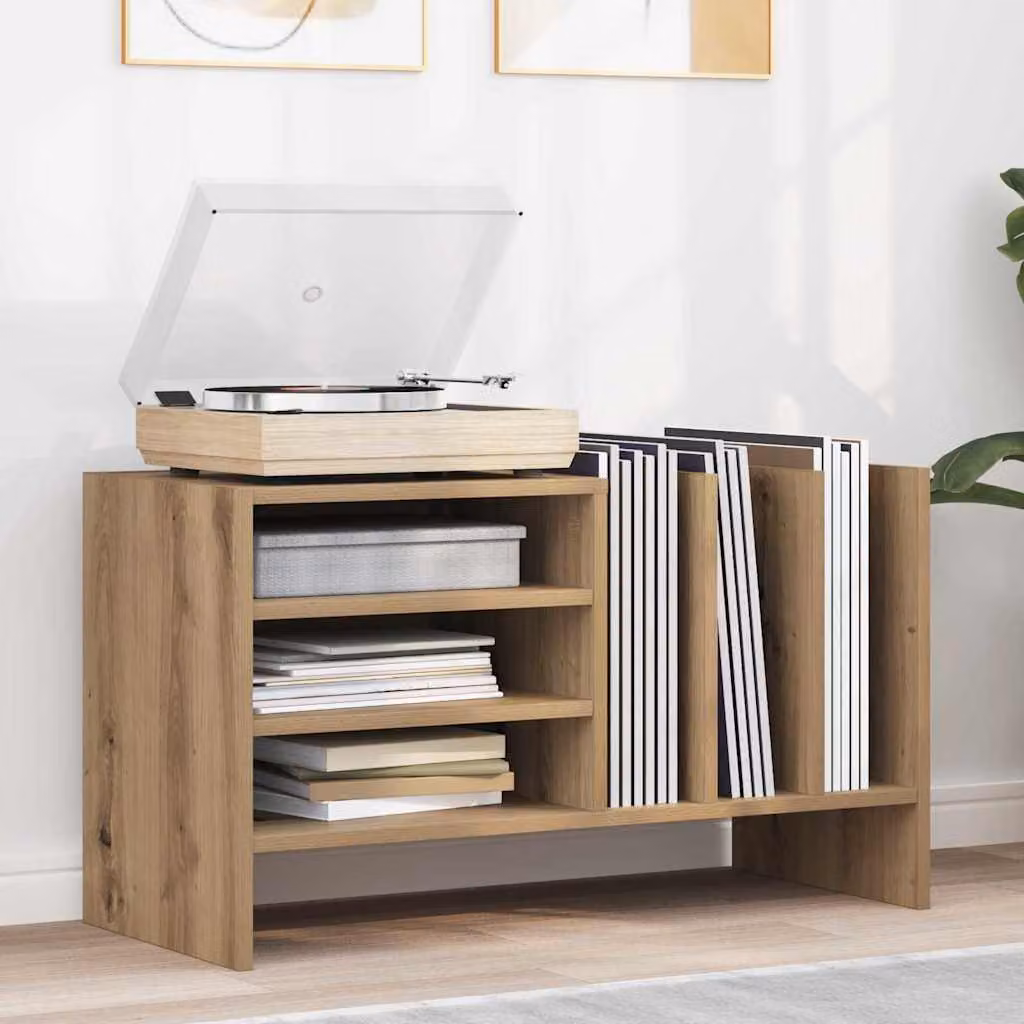 vidaXL Mobile porta vinili Rovere artigianale marrone L: 78.5 cm, P: 35 cm, H: 45 cm