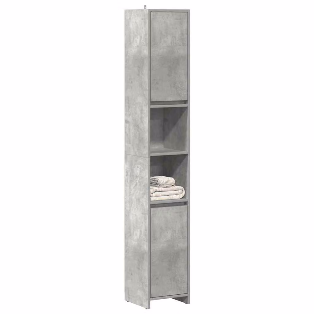 Mobile da bagno moderno vidaXL in legno MDF grigio opaco L/P/H: 30 x 30 x 183,5 cm