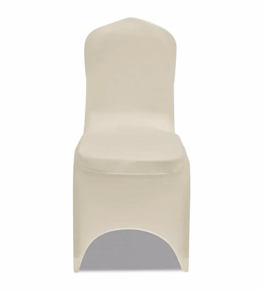 Coprisedie in Tessuto Elasticizzato Crema 18 pz