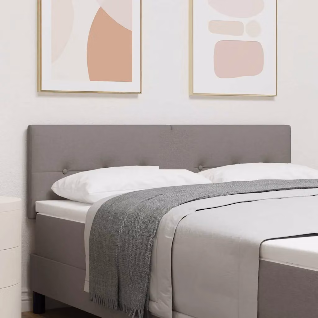 Testiera regolabile in altezza vidaXL in tessuto beige o grigio con struttura in legno e pannello imbottito