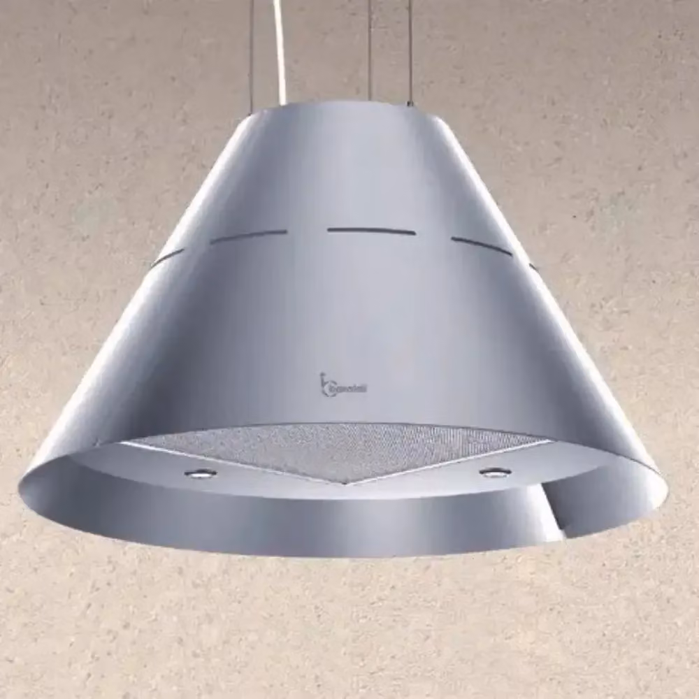 Cappa aspirante Baraldi Eva in acciaio inox color argento, installazione a soffitto o a parete, con controllo tramite app, ricircolo a carboni attivi, timer e portata di 800 m3/h, Larghezza: 60 cm – 2